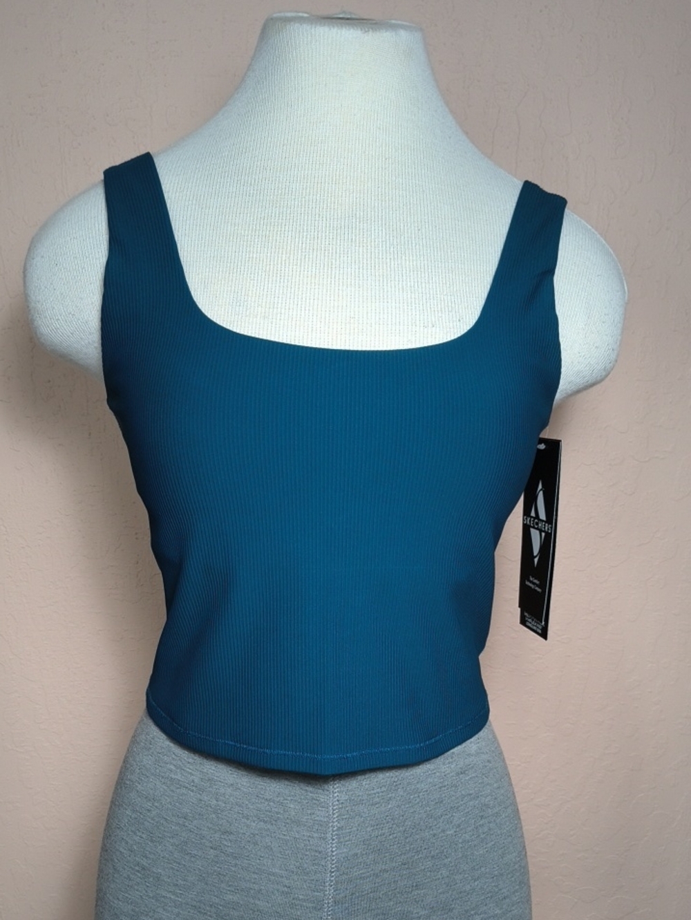 Skechers The Go Walk Go-Flex Rib Longline Bra NWT